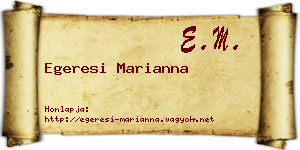 Egeresi Marianna névjegykártya